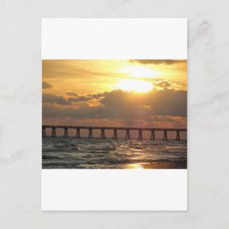 Panama City Beach Pier Sunset Briefkaart