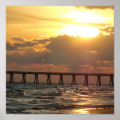 Panama City Beach Pier Sunset Poster (Voorkant)