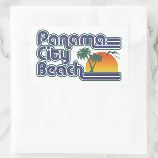 Panama City Beach Rechthoekige Sticker (Tas)