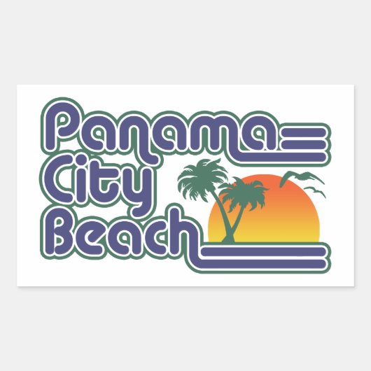 Panama City Beach Rechthoekige Sticker (Voorkant)