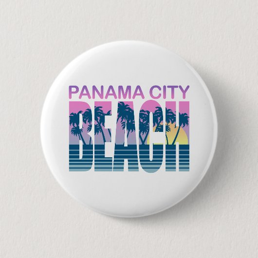 Panama City Beach Ronde Button 5,7 Cm (Voorkant)