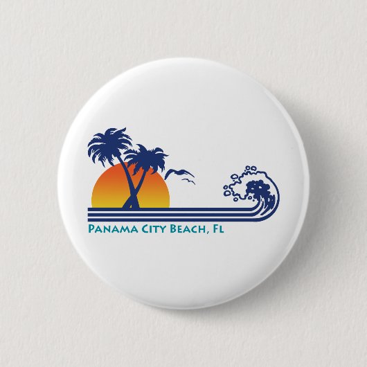 Panama City Beach Ronde Button 5,7 Cm (Voorkant)