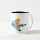 Panama City Beach. Tweekleurige Koffiemok (Voorkant rechts)