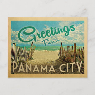 Panama City Beach Vintage Travel Briefkaart