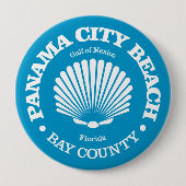 Panama City Beach (zeeschelp) Ronde Button 4,0 Cm (Voorkant)