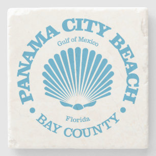 Panama City Beach (zeeschelp) Stenen Onderzetter