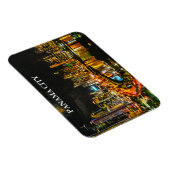 Panama City by Night Waterverf skyline schilderij Magneet (Rechterzijde)