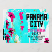 PANAMA CITY DESTINATION INVITATION KAART (Voorkant / Achterkant)
