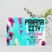 PANAMA CITY DESTINATION INVITATION KAART (Staand voorkant)