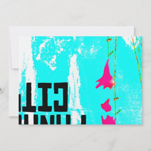 PANAMA CITY DESTINATION INVITATION KAART (Achterkant)