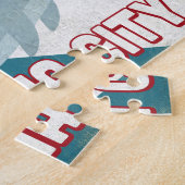 Panama City Dolphin - Retro Vintage Travel Legpuzzel (Zijkant)