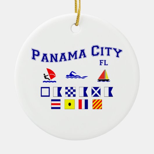 Panama City, FL - Maritime Spelling Keramisch Ornament (Voorkant)