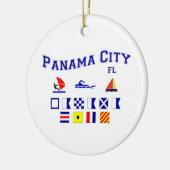 Panama City, FL - Maritime Spelling Keramisch Ornament (Links)