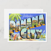 Panama City, Florida  Big Letters Briefkaart (Voorkant / Achterkant)