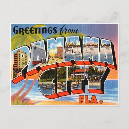 Panama City Florida Briefkaart (Voorkant)