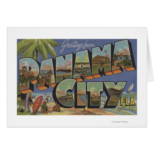 Panama City, Florida - Grote Letter-scènes (Voorkant Horizontaal)