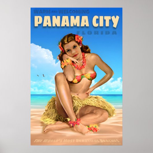 Panama City Florida Reisposter Zee Arend Poster (Voorkant)