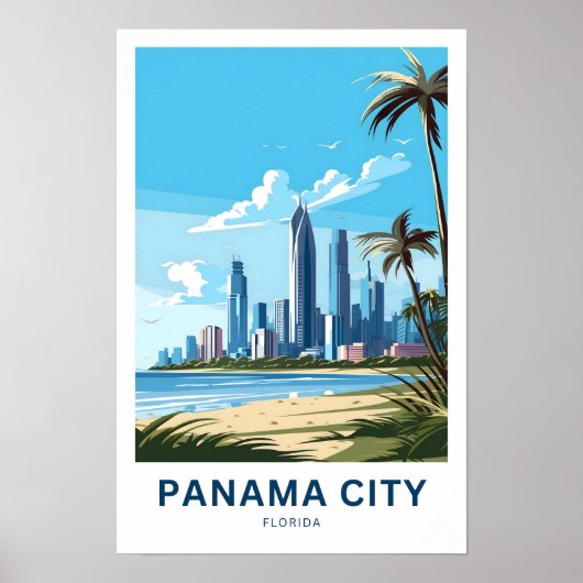 Panama City Florida Reisprint Poster (Voorkant)