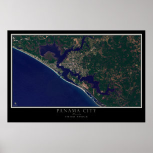Panama City Florida Satellite Poster kaart