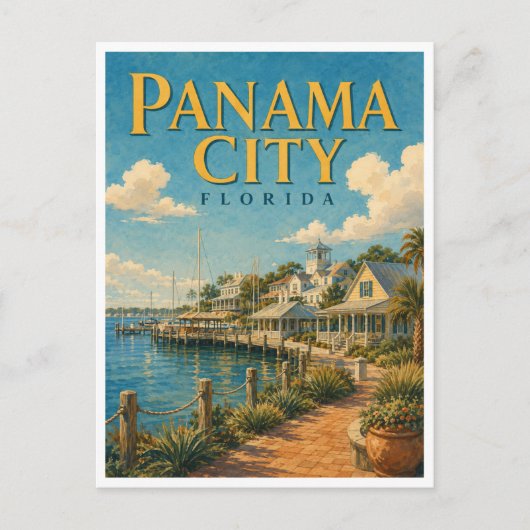 Panama City Florida St. Andrews GeoSaga Briefkaart (Voorkant)