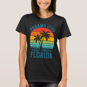 Panama City Florida Strand Vintage Tropische Zonso T-shirt
