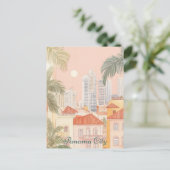 Panama City Gouache Verf Illustratie Reizen Briefkaart (Staand voorkant)