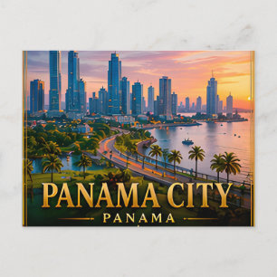 Panama City Kanaal en Casco Viejo 🗺️ Briefkaart