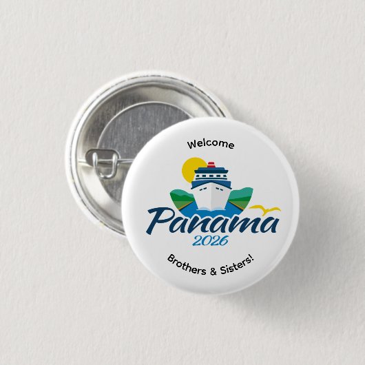 Panama City Panama 2026 International Convention Ronde Button 3,2 Cm (Voorkant /achterkant)