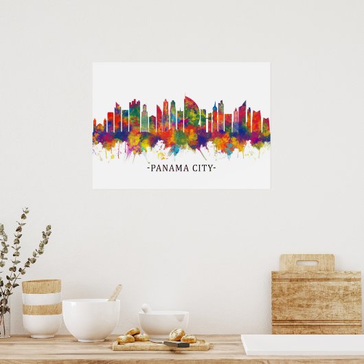Panama City Panama Skyline Poster (Keuken)