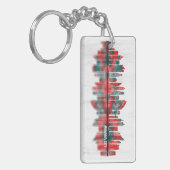 Panama City Panama Skyline Sleutelhanger (Voorkant Links)