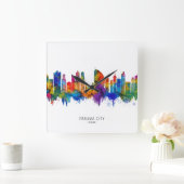 Panama City Panama Skyline Vierkante Klok (Huis)