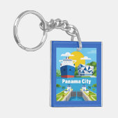 Panama City Panama Sleutelhanger (Voorkant Links)
