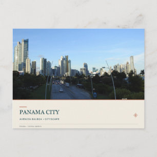 Panama City panorama vanaf Avenida Balboa Briefkaart