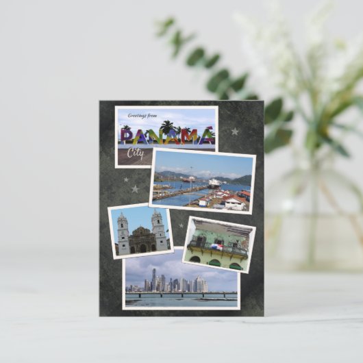 Panama City Photo Collage Briefkaart (Staand voorkant)