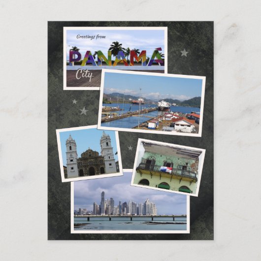 Panama City Photo Collage Briefkaart (Voorkant)