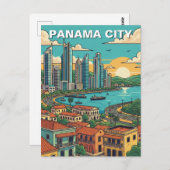 Panama City Reizen Briefkaart (Voorkant / Achterkant)