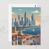 Panama City Reizen Briefkaart (Voorkant / Achterkant)