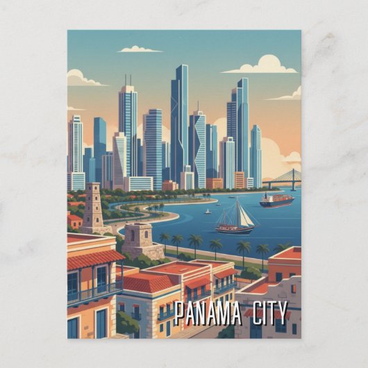 Panama City Reizen Briefkaart (Voorkant)