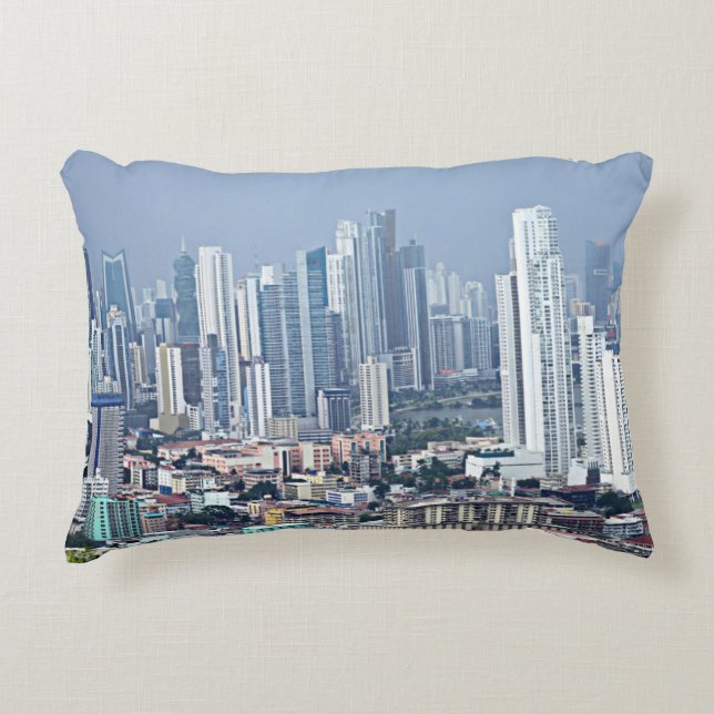 Panama City Skyline Accent Kussen (Voorkant)