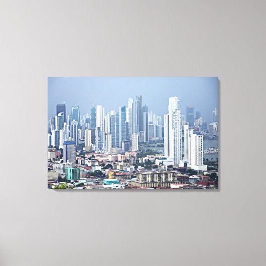 Panama City Skyline Canvas Afdruk (Voorkant)