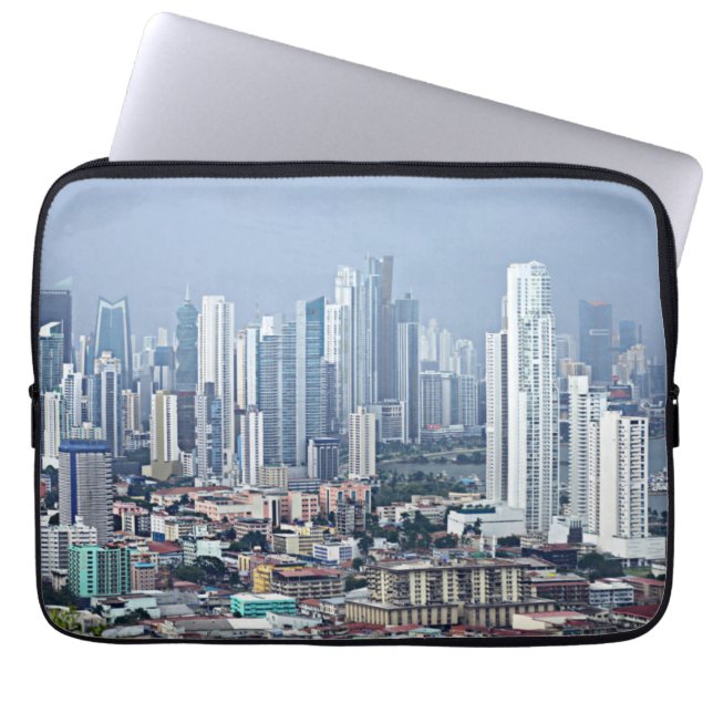 Panama City Skyline Laptop Sleeve (Voorkant)