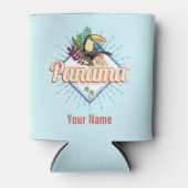 Panama City Toucan Retro Palm Trees  Blikjeskoeler (Voorkant)