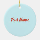 Panama City Toucan Retro Palm Trees  Keramisch Ornament (Achterkant)