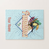 Panama City Toucan Retro Palm Trees Legpuzzel (Horizontaal)