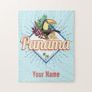 Panama City Toucan Retro Palm Trees  Legpuzzel