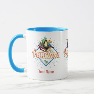 Panama City Toucan Retro Palm Trees  Mok
