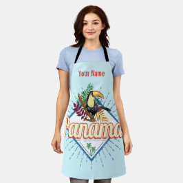 Panama City Toucan Retro Palm Trees Schort