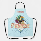 Panama City Toucan Retro Palm Trees Schort (Voorkant)