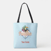 Panama City Toucan Retro Palm Trees  Tote Bag (Achterkant)