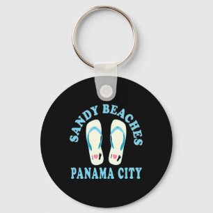 Panama City Vacation Sandy stranden ik Heart Flip Sleutelhanger